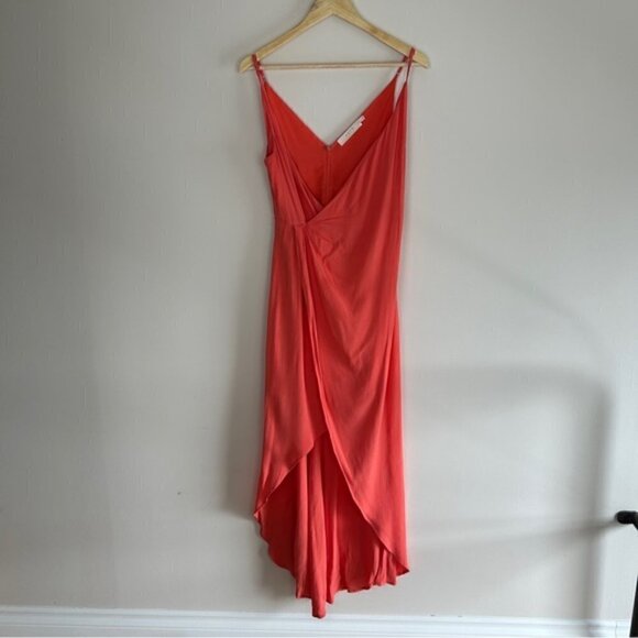 Astr The Label Revolve Coral Pink Penelope Sleeveless Wrap Maxi Dress - Picture 2 of 7
